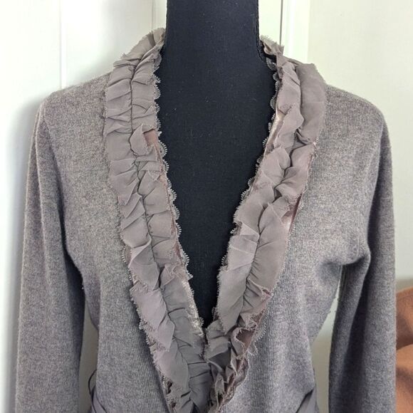 Peck & Peck Cashmere Wool Cardigan S Whimsigoth Witchy Old Money Countryside - Picture 3 of 8